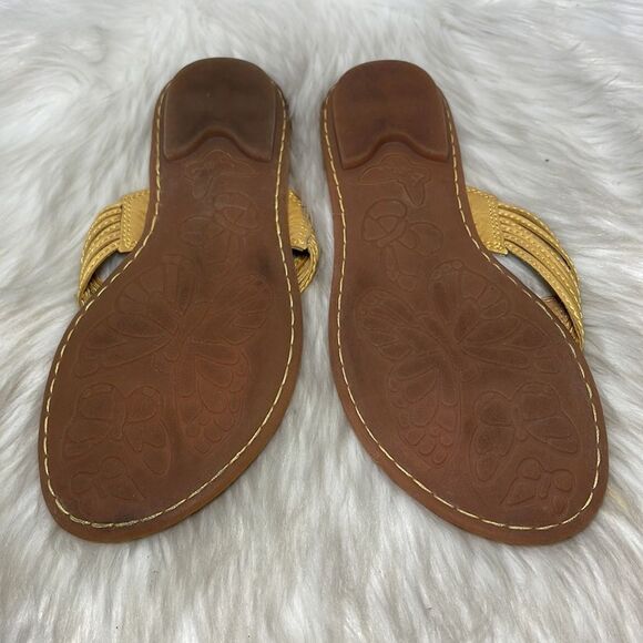 Born Concept BOC Alina Sunshine Yellow Thong Sandals Sz 7 - Picture 6 of 6